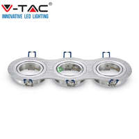 V-TAC V-TAC 3xGU10 billenthető, süllyeszthető keret, szálcsiszolt alumínium - 3604