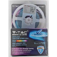 V-TAC V-TAC 5 m RGB COB LED szalag szett, IP20, 24V, 672 LED/m - 2972