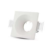 V-TAC Beépíthető festhető mélyített négyzet fix spot lámpa keret, gipsz lámpatest - 3641