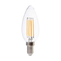 V-TAC V-TAC C35 filament gyertya LED lámpa izzó 4W, E14, meleg fehér - 214301