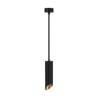 V-TAC V-TAC függeszthető GU10 LED spot lámpatest, fekete, arany belsővel, 20 cm - 6684