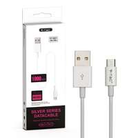 V-TAC V-TAC Silver Micro USB kábel, 1m fehér - 8484