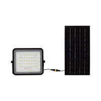 V-TAC V-TAC 10W fekete házas napelemes LED reflektor, szolár fényvető távirányítóval, hideg fehér - 7823
