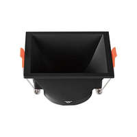 V-TAC V-TAC beépíthető GU10 LED mélyített spot műanyag lámpa keret, fekete/fix szögletes lámpatest - 6639