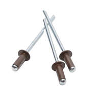 EcoPop nyitott D-fejű popszegecs, alu/acél, festett RAL8017 (csok.barna), 3,2x8