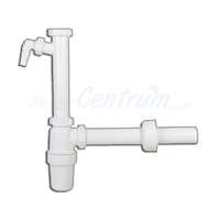 STYRON STYRON mosogatószifon 1 medencés 6/4"-os leeresztő nélkül, 40 mm -es elfolyással, mosogatógép csatlakozóval