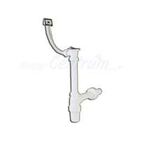 STYRON STYRON mosogatószifon 1 medencés 6/4"-os leeresztővel, 40 mm -es elfolyással, szögletes túlfolyóval