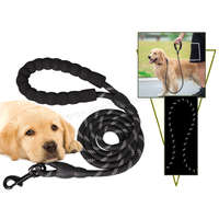 Fényvisszaverő kutyapóráz 120 cm fekete M19360F