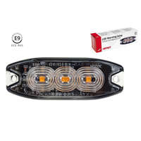Nagy fényerejű E-jeles autós LED stroboszkóp villogó megkülönböztető jelzés MM2297LED-PRO-E9 Narancs Sárga