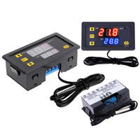 Beépíthető dupla kijelzős 12 Voltos hőmérséklet kapcsoló -50 - +120 Cfok MG676B-12V