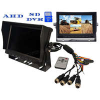 Analóg - AHD 4PIN QUAD LCD tolatókamera monitor SD DVR felvétellel MM3660-HD-DVR 12/24V