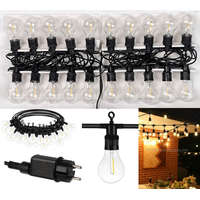 Retro Vintage gömb körte izzós kültéri kerti LED fényfüzér, 20 LED 10 méter MM5614LED