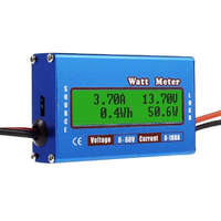 Áram teljesítmény és fogyasztás mérő műszer DC 8-60 Volt 50 Amper MM9694-50A