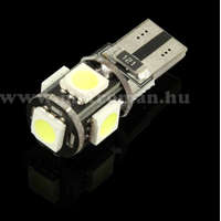 Autós Can-Bus LED izzó, 5 db szuperfényes SMD LED-del, T105SMD5050LEDCAN