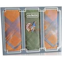 ETEX Etex M15-fajdkakas férfi textilzsebkendő lux díszdobozban 3db