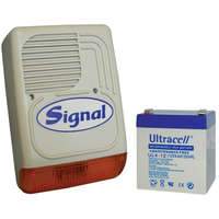 Signal SIGNAL PS-128A kültéri hang-fényjelző 4Ah akkumulátorral