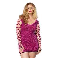 Leg Avenue Leg Avenue varrás nélküli leopárd mintás miniruha (86581Q)