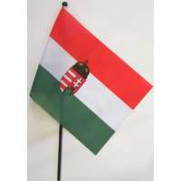  Magyarország zászló címerrel kicsi (30 x 45 cm) zászlórúdon