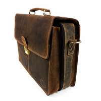 GIORGIO CARELLI Giorgio Carelli nagy méretű laptoptartós zsíros bőr aktatáska GC277704-011