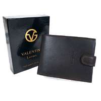 VALENTINI Valentini sötétbarna férfi patentos bőr pénztárca 306-260