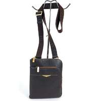 GIUDI GIUDI sötétbarna, aszimmetrikus, fém zippes kis bőr táska G5795AE-08