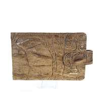 GIUDI GIUDI mogyoró barna hüllő mintás íves nyelvű kártyatartó 6418STP-02