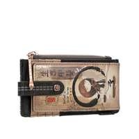 ANEKKE Anekke SHOEN BLACK RFID védett, kis zippes pénztárca, kártyatartó 37719-013