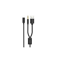 Earldom EARLDOM ET-AUX43 LIGHTNING / JACK / USB KÁBEL 1.2 MÉTER FEKETE