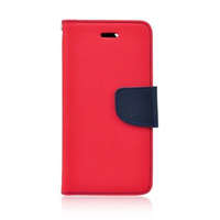 MH Protect Fancy Apple iPhone 15 Pro Max (6.7) oldalra nyíló mágneses könyv tok szilikon belsővel piros - kék