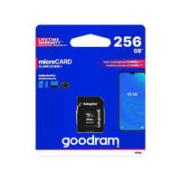 Goodram Goodram microSDHC 256GB Class 10 memóriakártya SD adapterrel Artisjus matricával - M1AA-2560R12