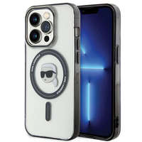 KARL LAGERFELD iPhone 15 PRO Original faceplate tok KARL LAGERFELD KLHMP15LHKHNOTK (Karl Head + MAG / transaprent)