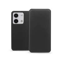 Haffner Dual Pocket Flip bőrtok - Xiaomi Redmi Note 13 5G - fekete