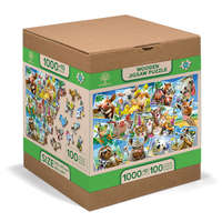 mh protect Puzzle Állatos képeslapok - Fából, 1 000 db