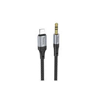 HOCO HOCO UPA26 FRESH LIGHTNING / JACK AUDIO ÁTALAKÍTÓ 1.2 MÉTER (DAC) FEKETE
