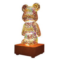 DECO Asztali lámpa éjjeli LED 3D BEAR Art Deco álló L3GFBD