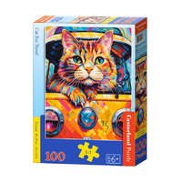 Mh Protect Puzzle 100 db-os CICA Állatok Busz Utazás Színes Macska 6+ Castorland
