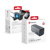 Forcell Forcell F-Energy GaN III asztali töltő 2 x USB C + 2 x USB A QC4.0 PD 5A 100W VT-49 szürke