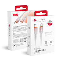 Forcell Forcell F-Energy USB C - USB C kábel QC4.0 PD 3A 60W színátmenet 1 m C354 fehér