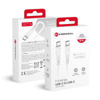 Forcell Forcell F-Energy USB C - USB C kábel QC4.0 PD 3A 60W Szilikon 1 m C344 Fehér