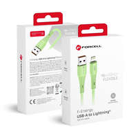 Forcell Forcell F-Energy 2.4A 12W Szilikon USB A - Lightning kábel 1 m C343 zöld