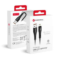 Forcell Forcell F-Energy 2.4A 12W Szilikon USB A - Lightning kábel 1 m C343 fekete