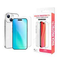 Moxie Moxie Pack Protect+ Apple iPhone 16e (6.1) átlátszó vékony szilikon tok előlapi üvegfóliával