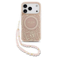 Guess Guess IML FLOWERS MagSafe Apple iPhone 17 Pro (6.3) hátlapvédő tok pink (GUHMP17LHCPOFPP)