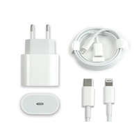 Apple Iphone 13 pro 20W HÁLÓZATI TÖLTŐ+ TYPE C LIGHTNING ADAT- ÉS TÖLTŐKÁBEL MK0X2ZM/A 1 MÉTER (ECO CSOMAGOLÁS)