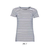 SOL'S Sol's Miles Women - kereknyakú csíkos póló