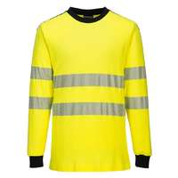 Portwest FR701 WX3 Lángálló Hi-Vis póló (sárga/fekete, XXL)