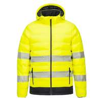 Portwest S548 Hi-Vis Ultrasonic fűthető kabát (sárga/fekete, L)