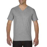 GILDAN Premium Cotton® felnőtt v-nyakú póló (RS Sport Grey, XXL)