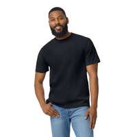 GILDAN Softstyle® puha, gyűrűs fonású pamut póló (Pitch Black, S)