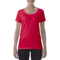 GILDAN Softstyle® női deep scoop póló (red, XL)